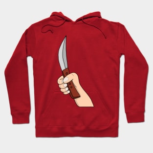 A hand holding a knife Hoodie